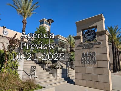 Agenda Preview - Board of Supervisors 10-21-2025