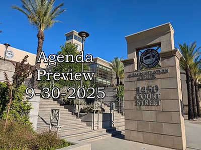 Agenda Preview - Board of Supervisors 9-30-2025