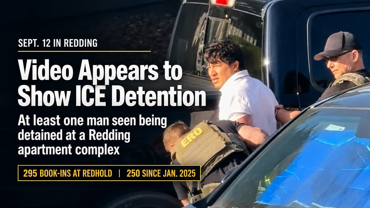 Breaking News: Video Shows ICE Agents Detaining Man at Redding Apartment Complex