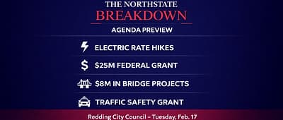 Redding City Council to weigh electric rate hikes, $25 million grant bid, bridge projects at Tuesday meeting